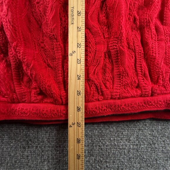 COOGI Australia Red Knit Pullover Sweater Spell Out Logo 3D Biggie 4XL Cotton - Picture 6 of 16